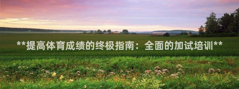 焦点娱乐官方网站首页：**提高体育成绩的终极指南：全