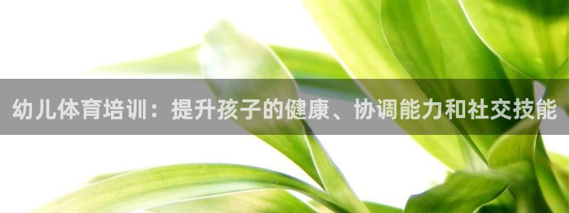 焦点娱乐不出款怎么回事：幼儿体育培训：提升孩子的健康